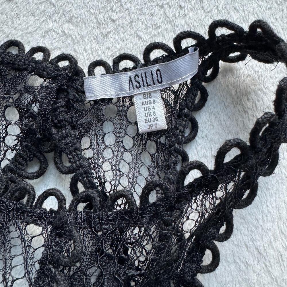 ASILIO black lace bodysuit small - Picture 5 of 8